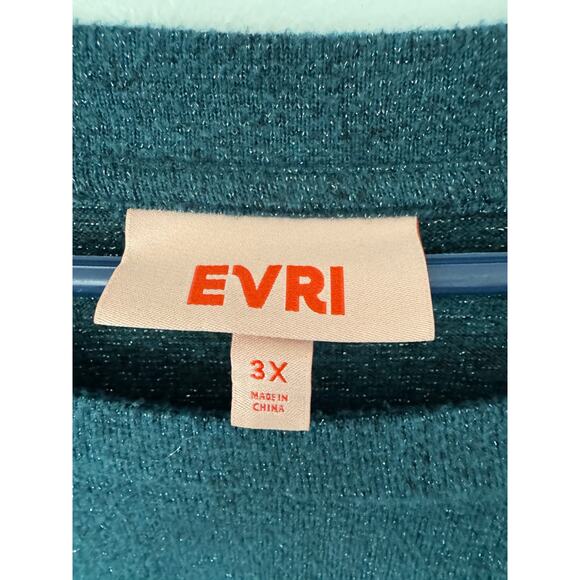 EVRI Plus‎ Size Polka Dot Blouse Spring Green with Shimmer 3x - Picture 2 of 5